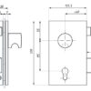 CENTRAL VERTICAL LOCK WITH KNOB CDA ERICE LINE TGL70L-E SSS, LEFT