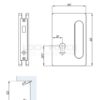 SLIDING DOOR HOOK LOCK WITH HANDLE CDA TODI TGL80H NA