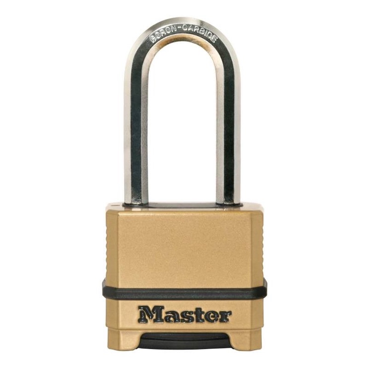 Riputatav ukselukk Masterlock Excell M175EURDLH, kuldne v., 56 mm
