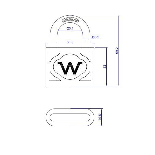Lisalukk / Snepperlukk Okko HG4504, must v., 60 mm