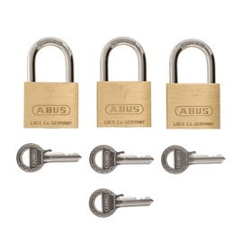 Lukk Abus 60/40 Triples C, messingi v., 60 mm x 40 mm