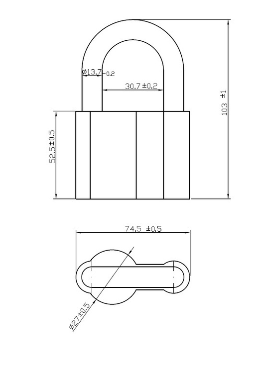 Lukk Okko AL780, elevandiluu v., 105 mm