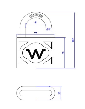 Lisalukk / Snepperlukk Okko HG4508, must v., 115 mm