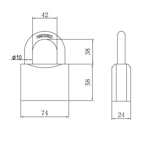 Lisalukk / Snepperlukk Okko HG375, hall v., 105 mm