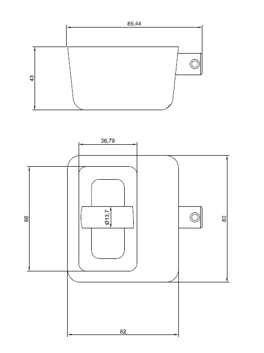 Lukk Okko KD-90/80, hall v., 80 mm