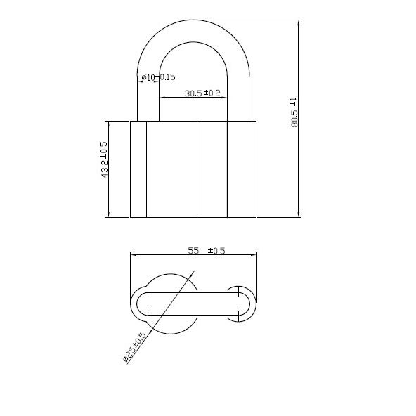 Lukk Okko AL760, hall v., 80 mm
