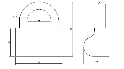 Lukk Okko B-80, hall v., 85 mm