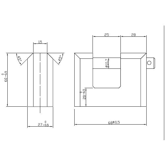 Lukk Okko HBX970, hall v., 60 mm