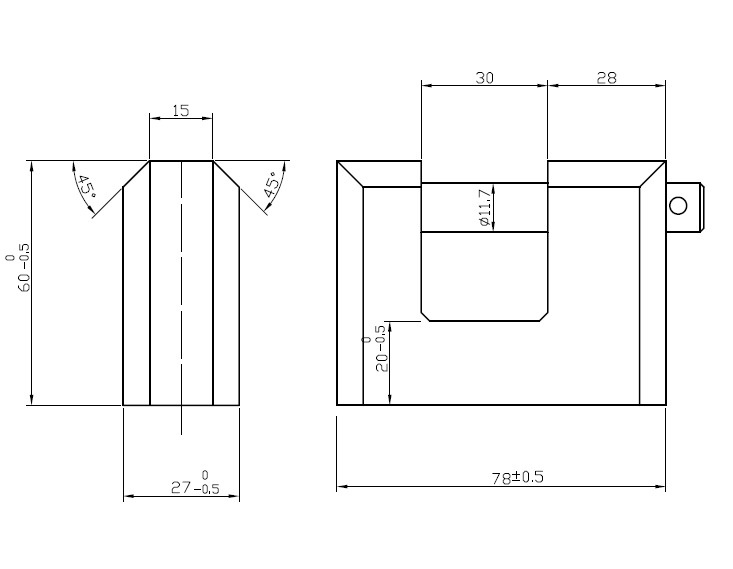 Lukk Okko HBX980, hall v., 60 mm