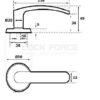 DOOR HANDLE ABLOY POLAR 6/007 BRASS/CHROME, 40-60 MM DOOR