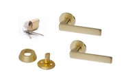 Ukselink ovaalse lukusüdamiku ja väändenupuga Valnes 18mm matt/kuldne