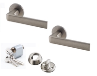 Ukselink ovaalse lukusüdamiku ja väändenupuga Valnes 18mm matt / kroomi värvi