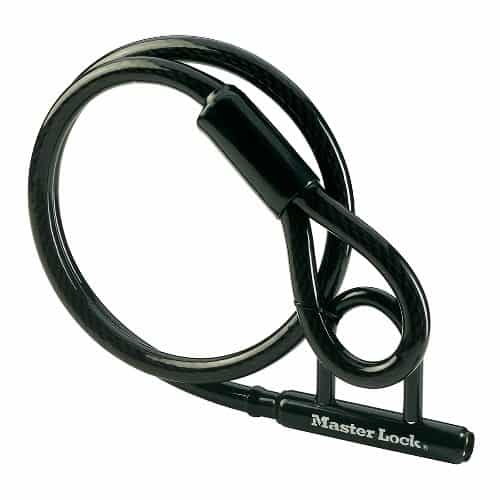 Master Lock 8156 mootorratta kaabellukk U-lukuga