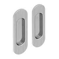 Ovaalne sissefreesitav ukselink 125x33mm/2tk nikli värv