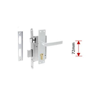 Ukselukk ukselingi ja kattekilbiga 72mm/55mm /silinder 30x30mm valge