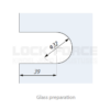 TURN KNOB LOCK FOR GLASS DOOR CDA COMO US623SSS