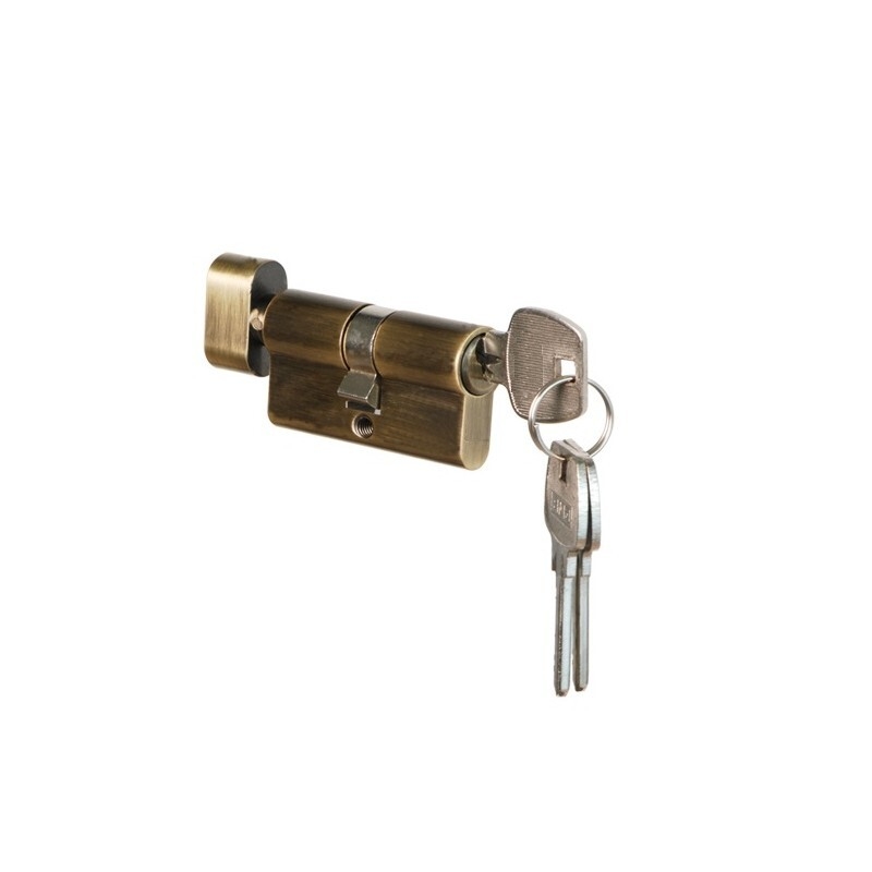 Lukusüdamik väändenupuga VALNES 40x30mm/3 võtit. pronksi värvi