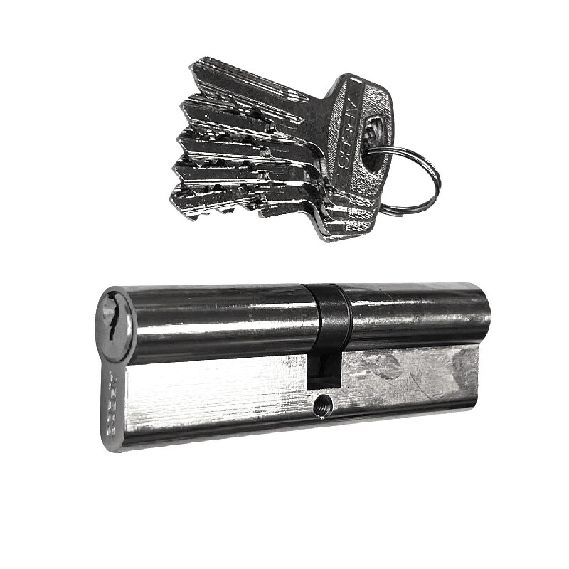Lukusilinder Apecs 45x45mm/5 võtit kroomi värvi