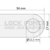 DOOR HANDLE BUMPER 20×34 MM TRANSPARENT SILICONE