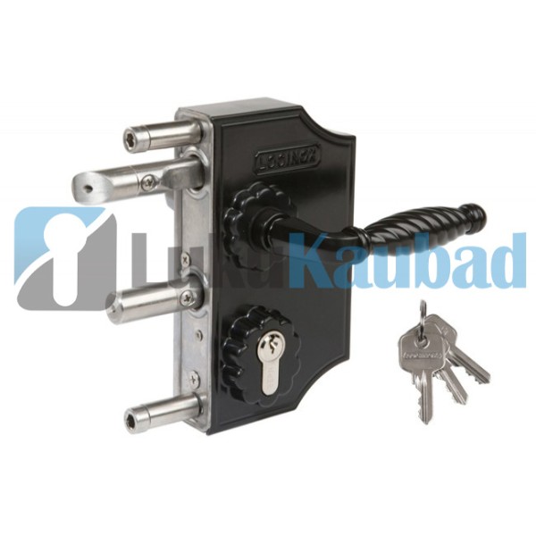 Jalgvärava lukk LOCINOX LAKQ (Must, RAL9005)