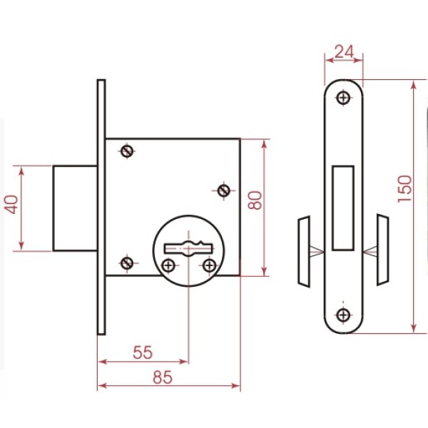 Lukukomplekt 486Z ILGA-2 3 võtmega