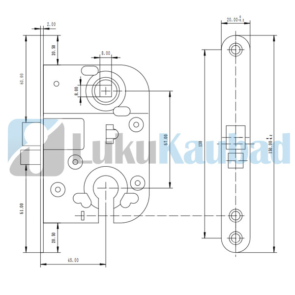 Lukukorpus Koro 4018 Fe/HZN PZ harjatud tsink