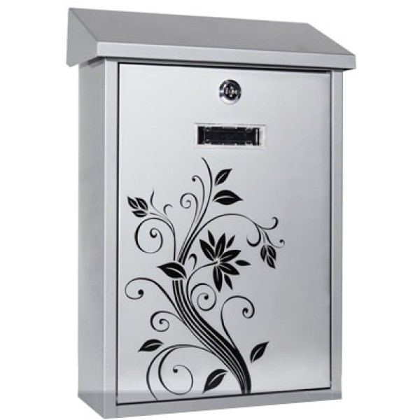 Postkast Arregui E5605-LK (hall / musta lillega)