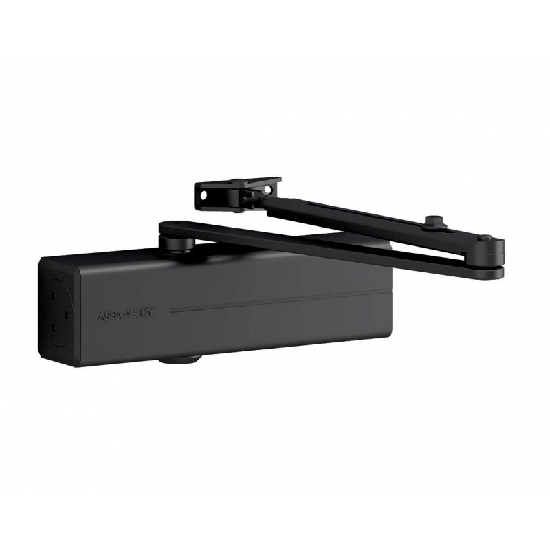 DOOR CLOSER ASSA DC140 BC with arm BLACK (suitable for fire doors)