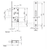 MORTISE LOCK FOR METAL FRAME DOORS WILKA 038R-35