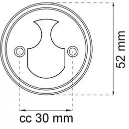 Internal cylinder escutcheon ASSA 13 mm CR