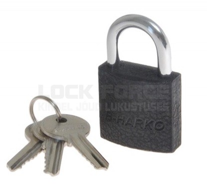 PADLOCK HD 40 MM, HARDENED SHACKLE, BLACK