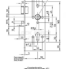 SELF-LOCKING MORTISE LOCK 5495 65 MM, LEFT