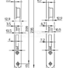 SELF-LOCKING MORTISE LOCK 5495 65 MM, LEFT