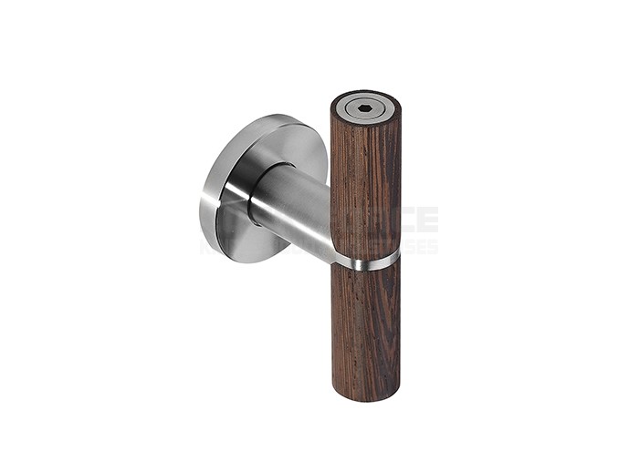 DOOR HANDLE, T-SHAPE JNF WENGE IN.00.419 STAINLESS STEEL/WOOD