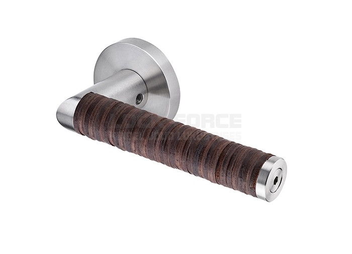 LEVER HANDLE JNF IN.00.402.R08M STAINLESS STEEL AND LEATHER