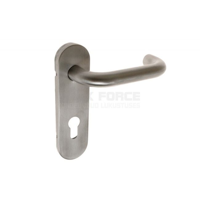 DOOR HANDLE 72 MM, PLATE 170 MM PZ, 9 MM SPINDLE STAINLESS STEEL