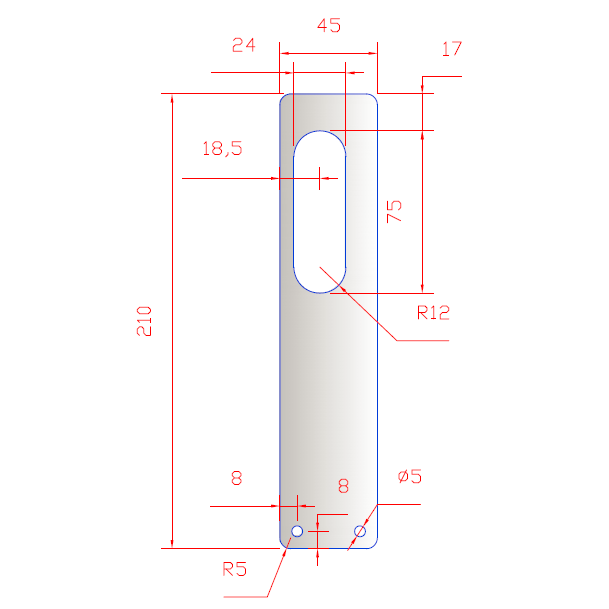 COVER PLATE 302 STAINLESS STEEL, LEFT
