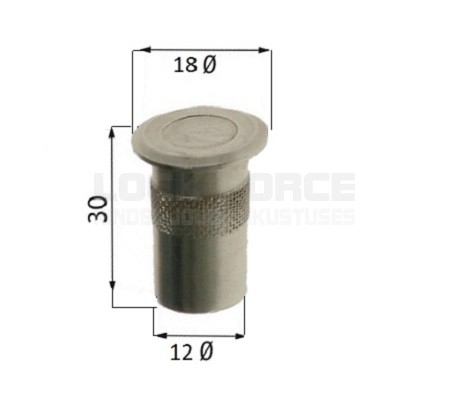 FLOOR MASKING COVER FOR FLUSH BOLT, 8 MM, NICKEL