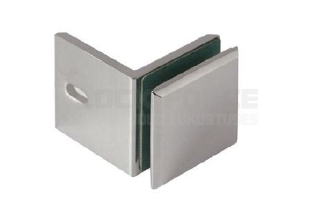 SHOWERBOX CLAMP WALL TO GLASS 90° CDA BOLOGNA PC401L SATIN CHROME