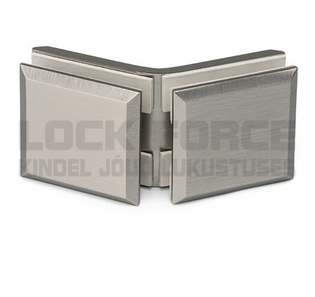 DOUBLE-SIDED SHOWERBOX CLAMP WALL TO GLASS 135° CDA BOLOGNA PC403 SATIN CHROME