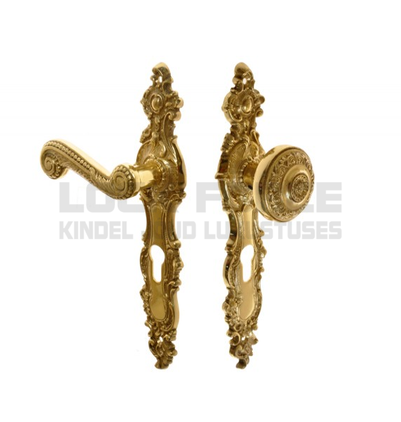 DOOR HANDLE WITH KNOB 72 PZ BRASS, RIGHT