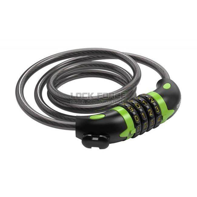 COMBINATION BICYCLE LOCK KOMBO FLEX 1200/8C with Grip, Black