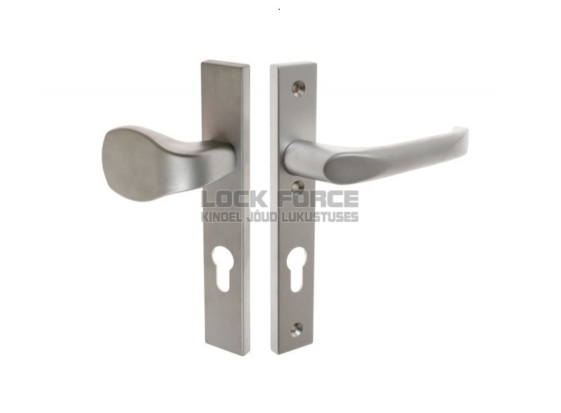 DOOR HANDLE WITH PULL 72/204/32 SATIN CHROME, RIGHT