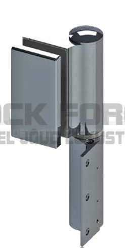HYDRAULIC HINGE GLASS TO WALL, DOOR OPENS UP TO 180°, STOP AT +180° COLCOM BILOBA EVO 835E11N-13 IMITATION SATIN STAINLESS STEEL, RIGHT