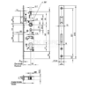 MORTISE LOCK FOR METAL FRAME DOORS WILKA 638Z-35 EURO