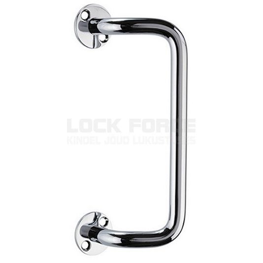 DOOR PULL ABLOY 131/200 R MS/SATIN CHROME