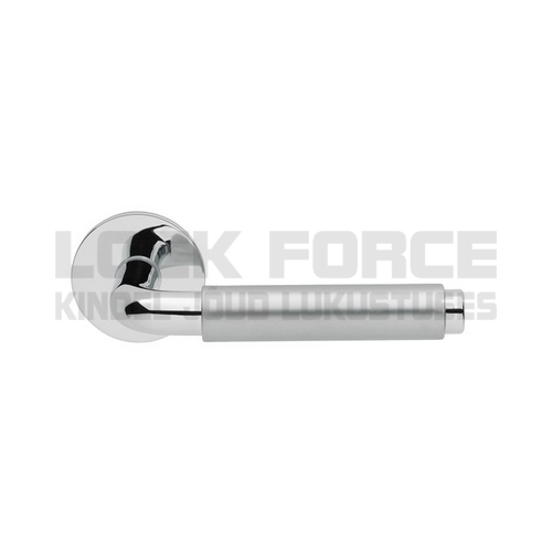 DOOR HANDLE ABLOY PARLAMENT 22-007 BRASS/CHROME, 40-50 MM DOOR