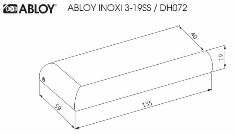 Ukselink Abloy Inoxi 3-19SS/0630 profiiluksele