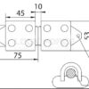 ADJUSTABLE PADLOCK HASP 75 MM