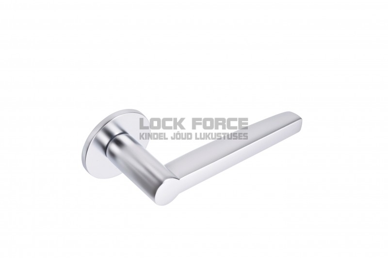 DOOR HANDLE ABLOY TUNNE 3-007 BRASS/SATIN CHROME, 40-60 MM DOOR